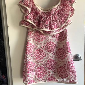 Alexis Paula Dress in Pink/White